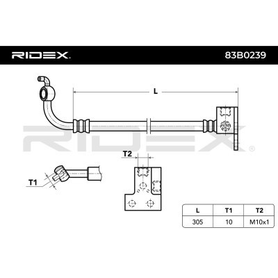 Brake Hose RIDEX 83B0239 83B0239 - photo 3