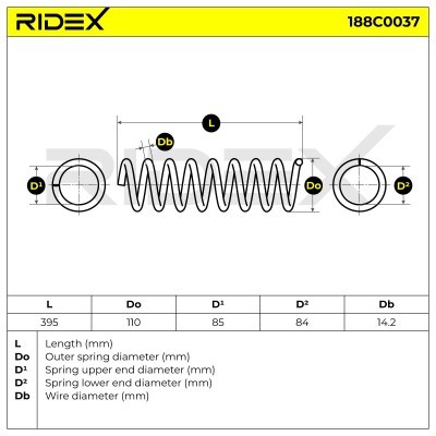 Suspension Spring RIDEX 188C0037 188C0037 - photo 5