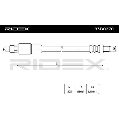 Brake Hose RIDEX 83B0270 83B0270 - photo 3