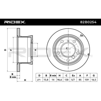 Brake Disc RIDEX 82B0254 82B0254 - photo 4