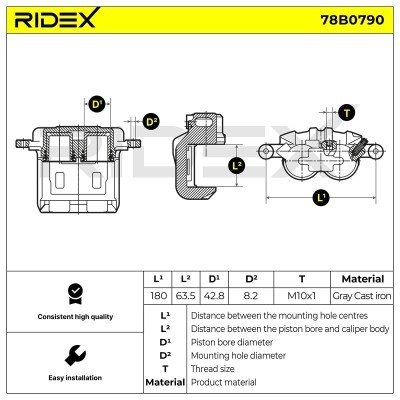 Brake Caliper RIDEX 78B0790 78B0790 - photo 7