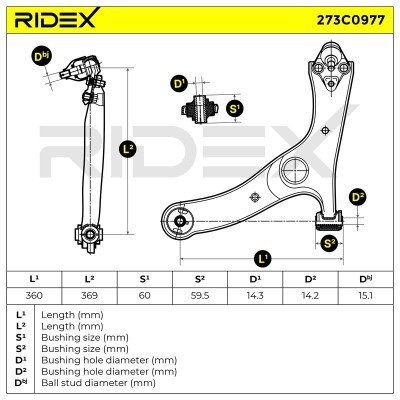 Control Arm RIDEX 273C0977 273C0977 - photo 8