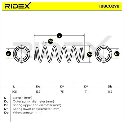 Suspension Spring RIDEX 188C0278 188C0278 - photo 5