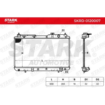 Radiator, Engine Cooling Stark SKRD-0120007 SKRD-0120007 - photo 4