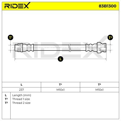 Brake Hose RIDEX 83B1300 83B1300 - photo 6