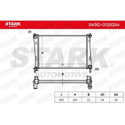 Radiator, Engine Cooling Stark SKRD-0120254 SKRD-0120254 - photo 4