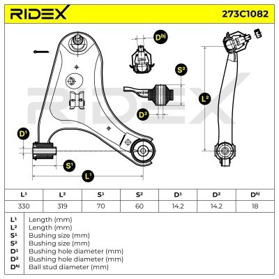 Control Arm RIDEX 273C1082 273C1082 - photo 5