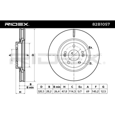 Brake Disc RIDEX 82B1057 82B1057 - photo 3
