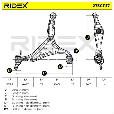 Control Arm RIDEX 273C1117 273C1117 - photo 7