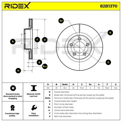 Brake Disc RIDEX 82B1370 82B1370 - photo 8