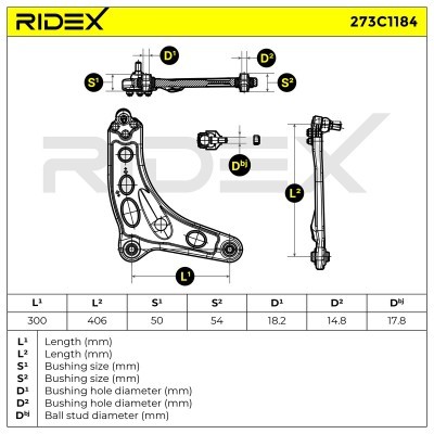 Control Arm RIDEX 273C1184 273C1184 - photo 8
