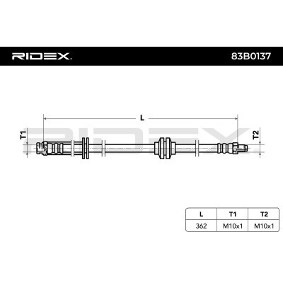 Brake Hose RIDEX 83B0137 83B0137 - photo 3