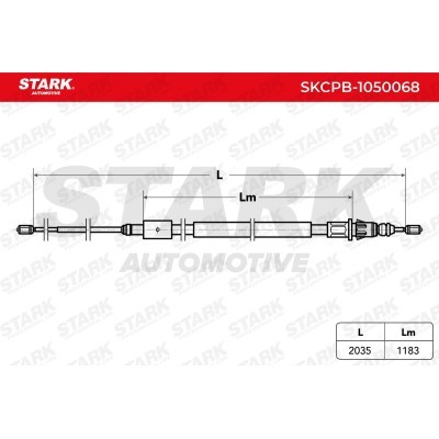 Cable Pull, Parking Brake Stark SKCPB-1050068 SKCPB-1050068 - photo 3