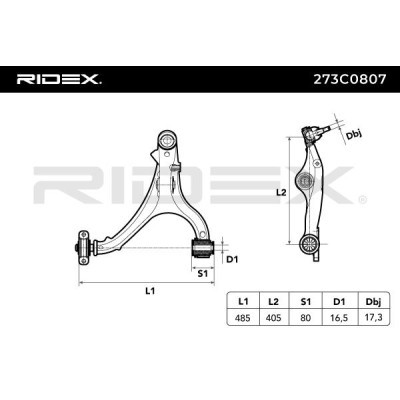 Control Arm RIDEX 273C0807 273C0807 - photo 2