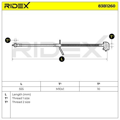 Brake Hose RIDEX 83B1260 83B1260 - photo 5