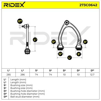 Control Arm RIDEX 273C0642 273C0642 - photo 3