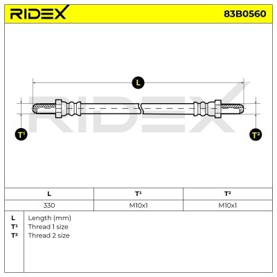 Brake Hose RIDEX 83B0560 83B0560 - photo 6