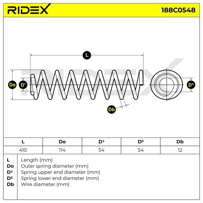 Suspension Spring RIDEX 188C0548 188C0548 - photo 5