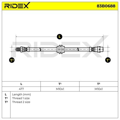 Brake Hose RIDEX 83B0688 83B0688 - photo 5