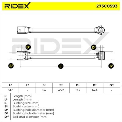 Control Arm RIDEX 273C0593 273C0593 - photo 4