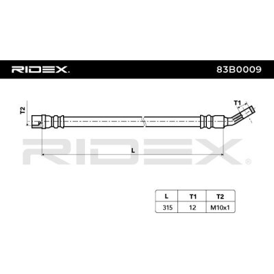 Brake Hose RIDEX 83B0009 83B0009 - photo 3