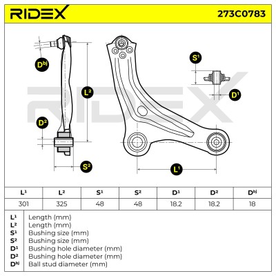 Control Arm RIDEX 273C0783 273C0783 - photo 6