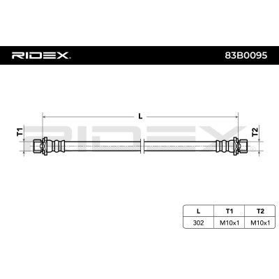 Brake Hose RIDEX 83B0095 83B0095 - photo 3