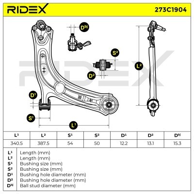 Control Arm RIDEX 273C1904 273C1904 - photo 8