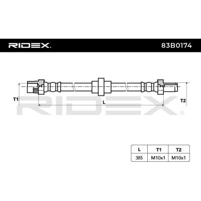 Brake Hose RIDEX 83B0174 83B0174 - photo 3