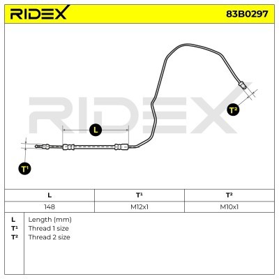 Brake Hose RIDEX 83B0297 83B0297 - photo 5