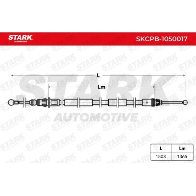 Cable Pull, Parking Brake Stark SKCPB-1050017 SKCPB-1050017 - photo 4