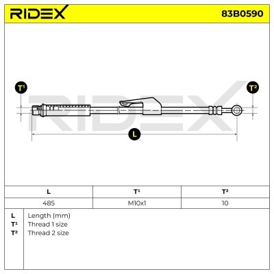 Brake Hose RIDEX 83B0590 83B0590 - photo 5