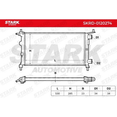 Radiator, Engine Cooling Stark SKRD-0120274 SKRD-0120274 - photo 4