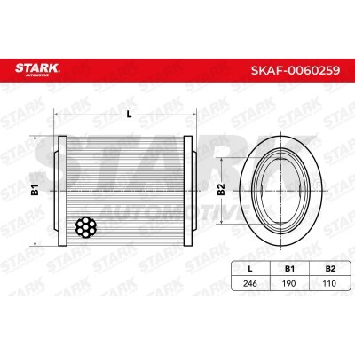 Air Filter Stark SKAF-0060259 SKAF-0060259 - photo 3