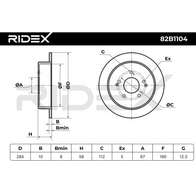 Brake Disc RIDEX 82B1104 82B1104 - photo 7