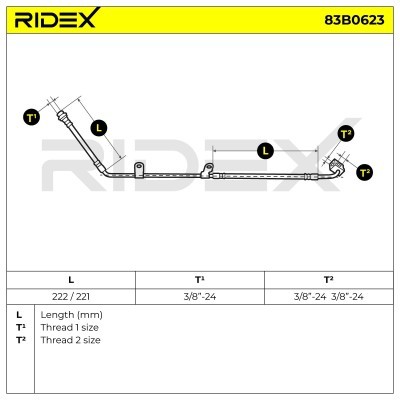 Brake Hose RIDEX 83B0623 83B0623 - photo 7