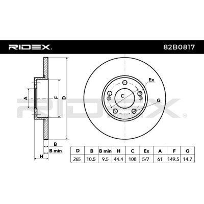 Brake Disc RIDEX 82B0817 82B0817 - photo 4