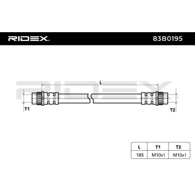Brake Hose RIDEX 83B0195 83B0195 - photo 3
