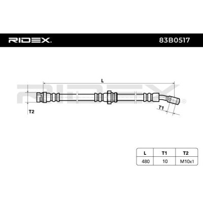 Brake Hose RIDEX 83B0517 83B0517 - photo 8