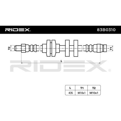 Brake Hose RIDEX 83B0310 83B0310 - photo 6