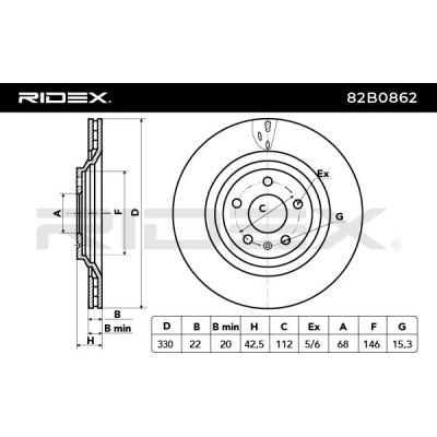Brake Disc RIDEX 82B0862 82B0862 - photo 3