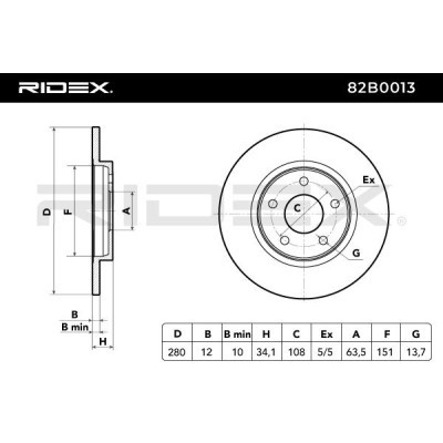 Brake Disc RIDEX 82B0013 82B0013 - photo 7