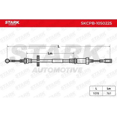 Cable Pull, Parking Brake Stark SKCPB-1050225 SKCPB-1050225 - photo 6
