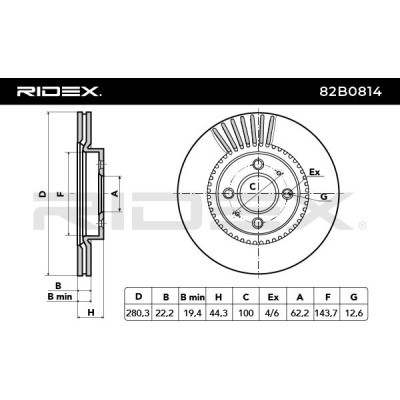 Brake Disc RIDEX 82B0814 82B0814 - photo 4