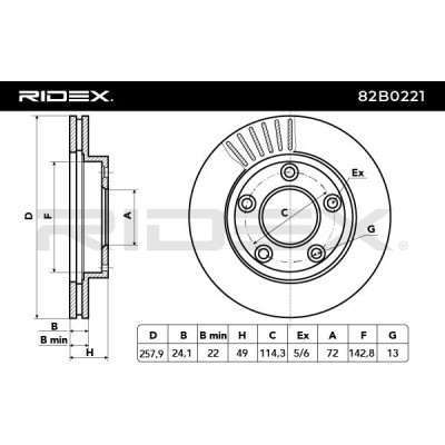 Brake Disc RIDEX 82B0221 82B0221 - photo 3