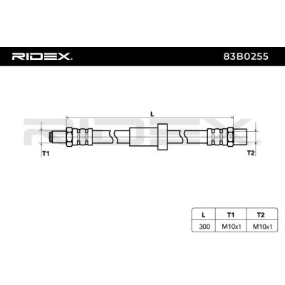 Brake Hose RIDEX 83B0255 83B0255 - photo 4