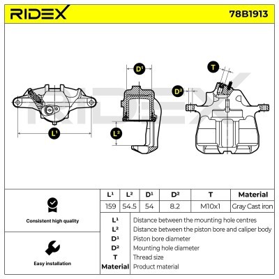 Brake Caliper RIDEX 78B1913 78B1913 - photo 6
