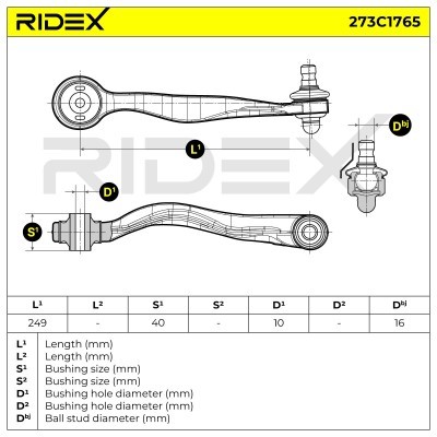 Control Arm RIDEX 273C1765 273C1765 - photo 8