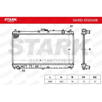 Radiator, Engine Cooling Stark SKRD-0120418 SKRD-0120418 - photo 3