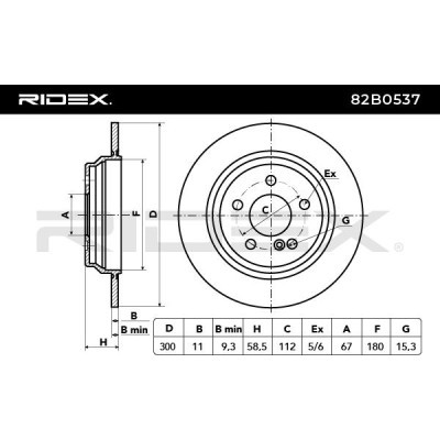 Brake Disc RIDEX 82B0537 82B0537 - photo 3